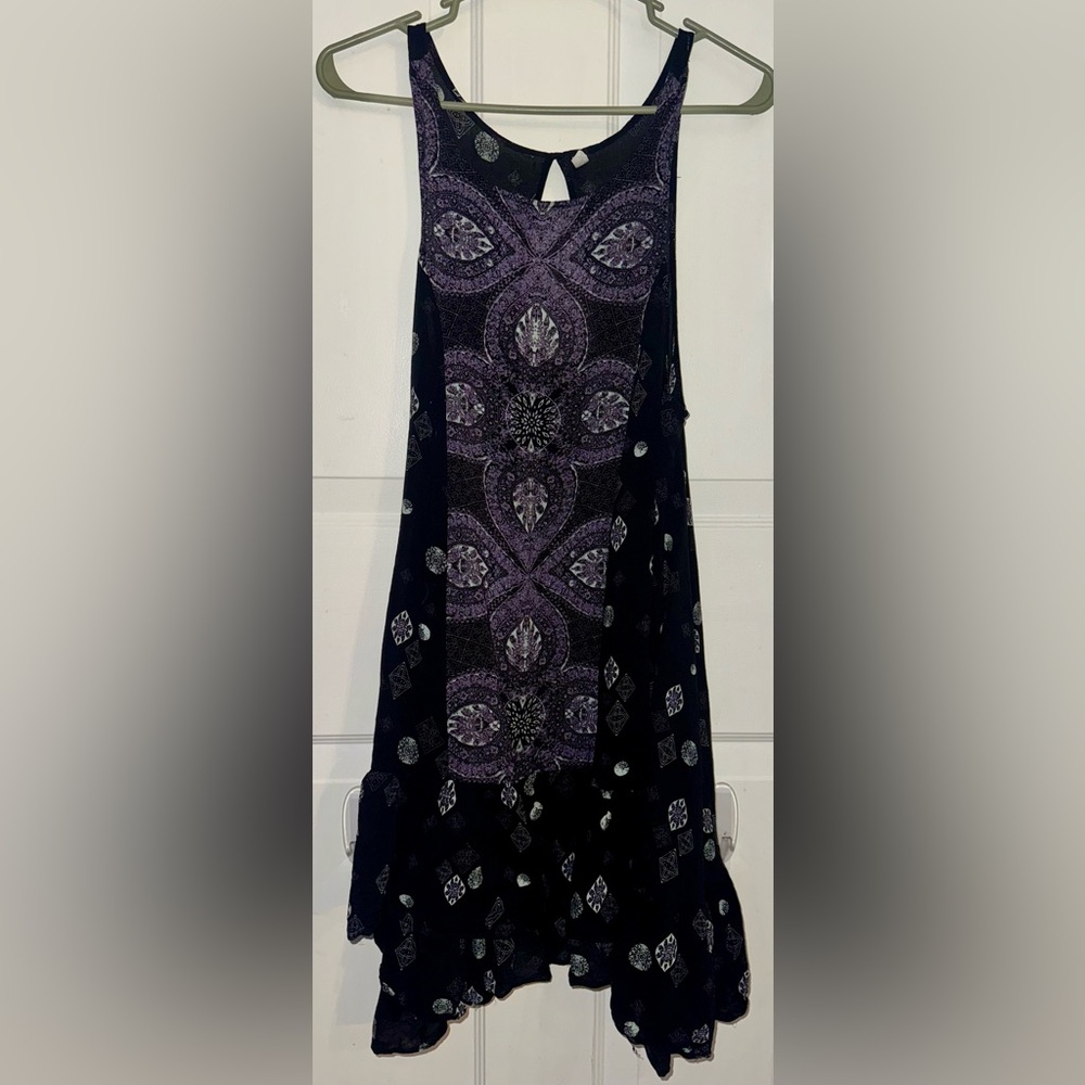 Free People Bohemian Purple and Black Dress
